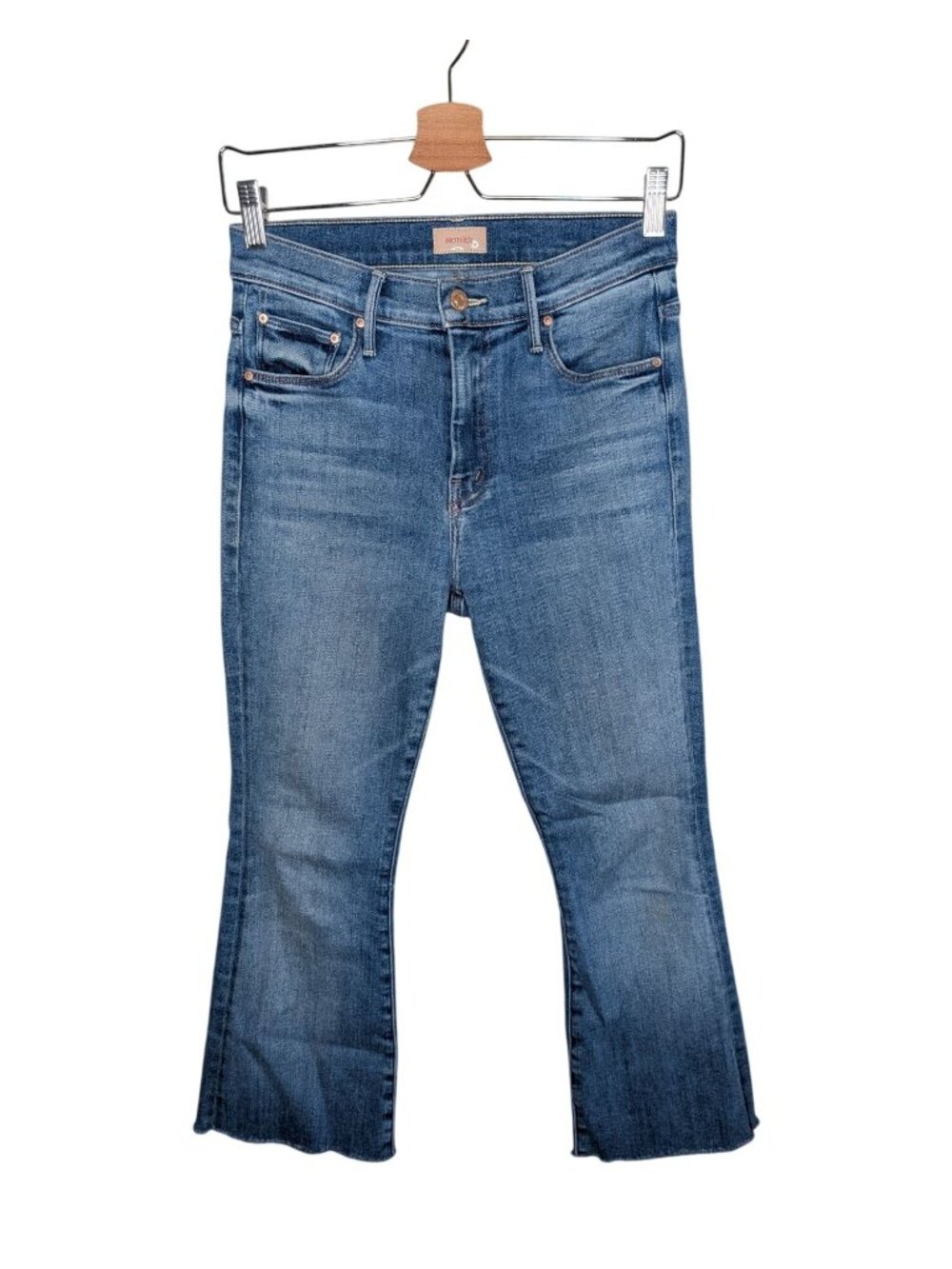 Mother Lil Weekender Fray Jeans Size 26 Cropped Flare